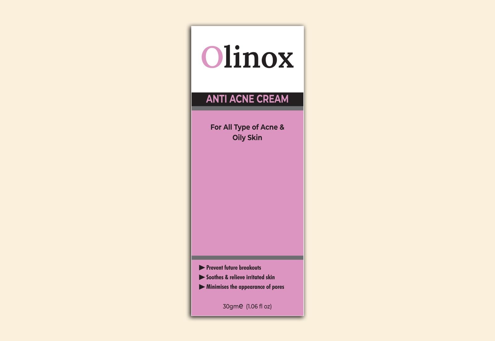 OLINOX ANTI ACNE CREAM 30GM - Image 4